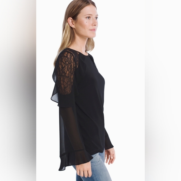 NWT WHBM lace blouse, keyhole back XS - Picture 3 of 9